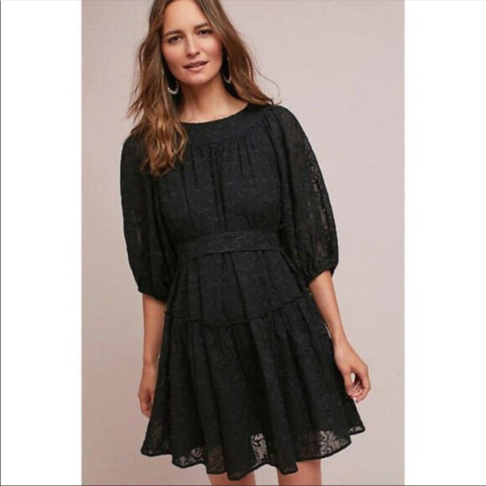Anthropologie Eri + Ali Peasant Lace Dress
